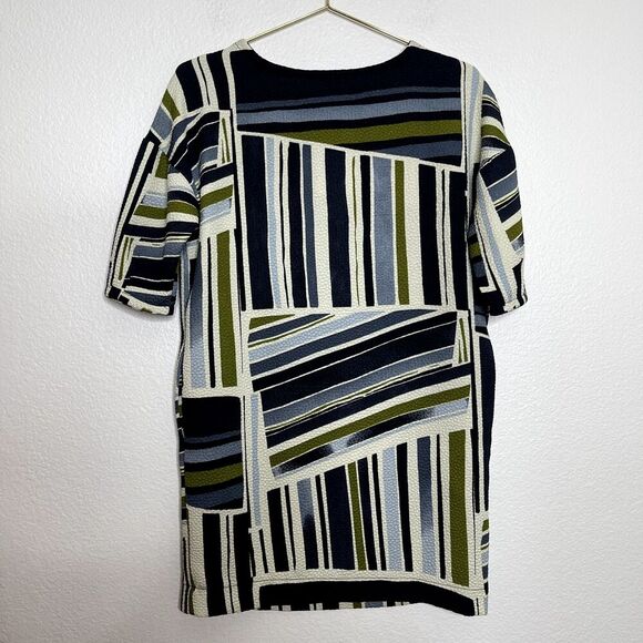 Anthropologie Weston Dress XXS Shift Tunic Geometric Print Imagist Texture Artsy - Picture 9 of 9